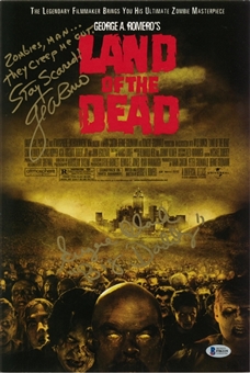George Romero & Eugene Clark Dual Signed & Inscribed "Land of the Dead" Promo Photo (Beckett)